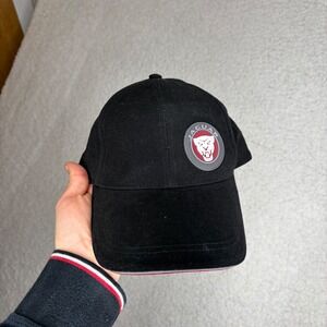 Jaguar Motors Baseball Cap Black Adjustable Hat Growler Logo Rubber Patch Mens